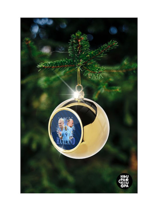 Erling Haaland Weihnachtshänger Kugel Ornament Gold