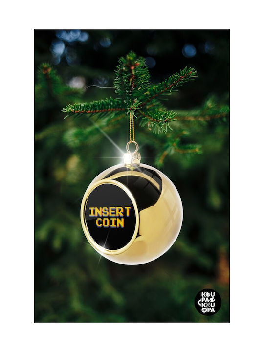 Insert Coin!!! Weihnachtshänger Kugel Ornament Gold