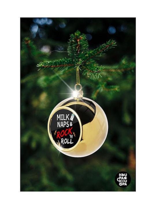 Milk Naps And Rock N' Roll Weihnachtshänger Kugel Ornament Gold