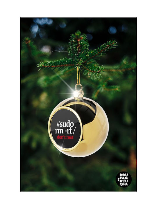 Sudo Rm Christmas Ball Ornament Gold