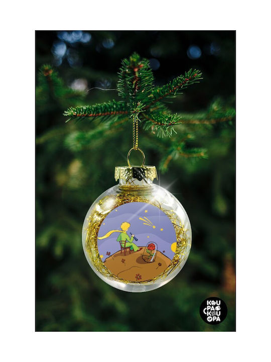 Ο Μικρός Πρίγκιπας Planet Christmas Plastic Ball Ornament Transparent 8cm