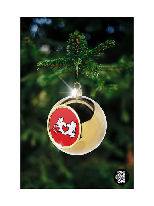 Love Hands Christmas Ball Ornament Gold