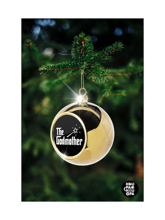 The Godmather Christmas Ball Ornament Gold