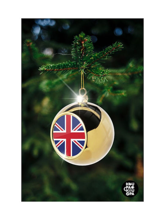 Σημαία Αγγλίας Uk Christmas Ball Ornament Gold