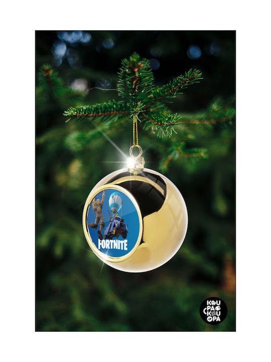 Fortnite Bus Weihnachtshänger Kugel Ornament Gold