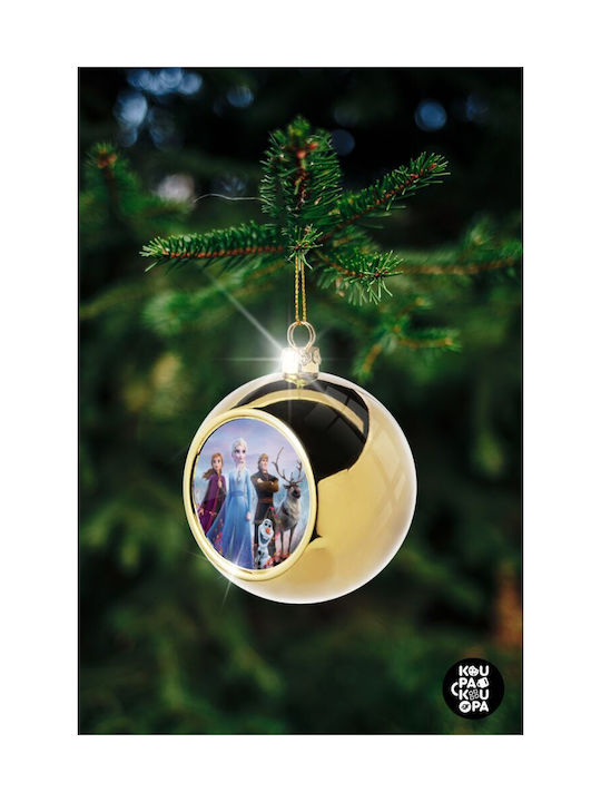 Frozen Christmas Ball Ornament Gold