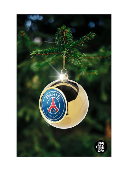 Paris Saint-germain F.c. Χριστουγεννιάτικη Κρεμαστή Μπάλα Χρυσή