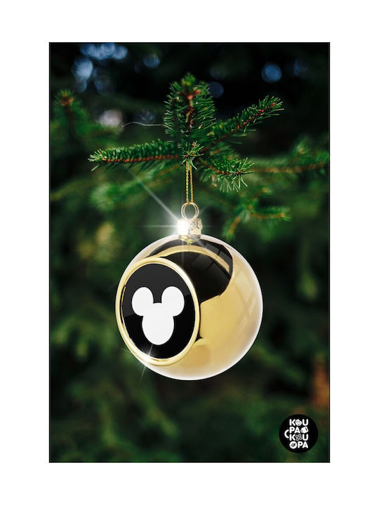 Man Christmas Mouse Ornament Gold