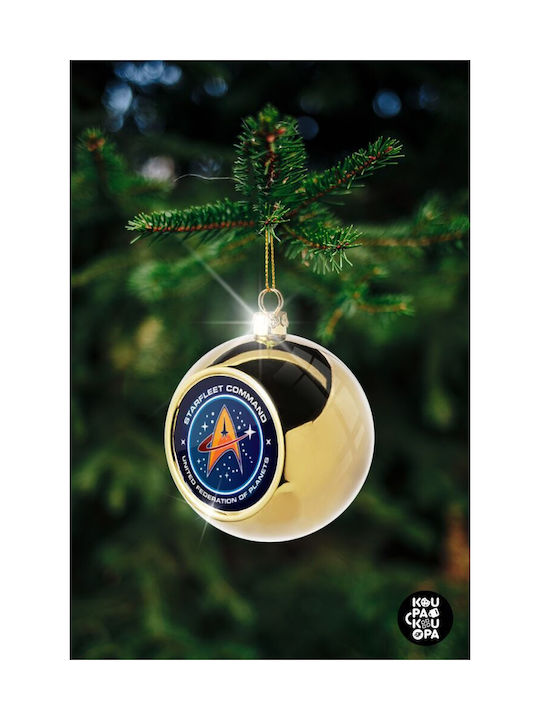 Starfleet Command Christmas Ball Ornament Gold