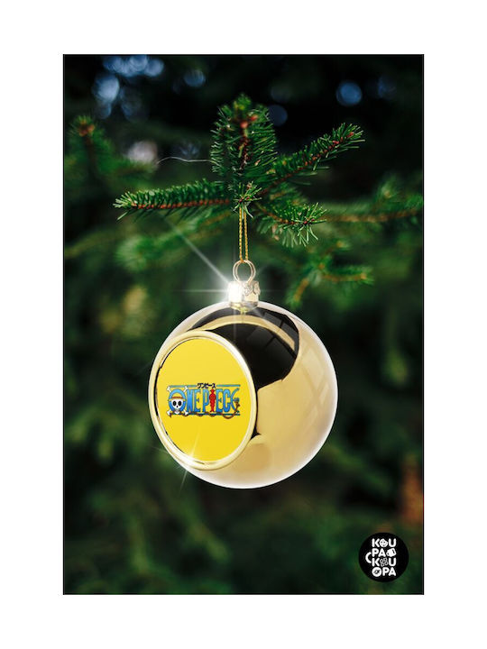 Onepiece Logo Christmas Ball Ornament Gold