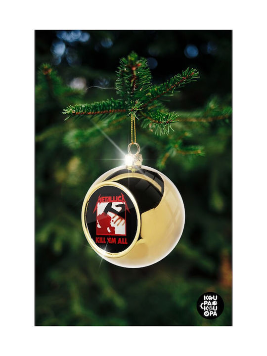 Metallica Kill' Em All Christmas Ball Ornament Gold