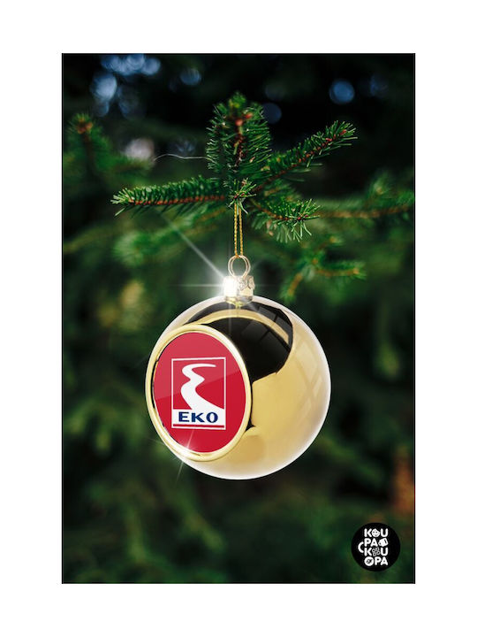 Πρατήριο Καυσίμων Eko Christmas Ball Ornament Gold