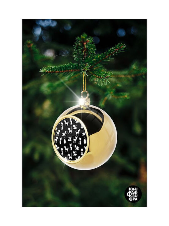 Γατούλες Κυρίες Weihnachtshänger Kugel Ornament Gold