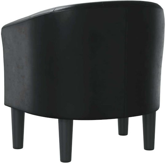 Sessel aus Kunstleder Black 70x56x68cm