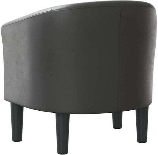 din Piele Ecologică Gri 70x56x68cm