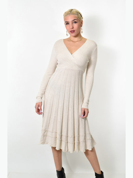 Potre Knitted Dress All Day Beige