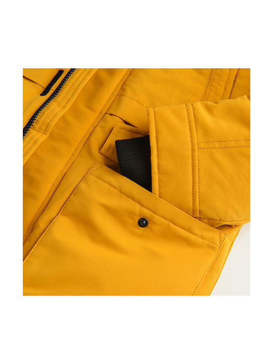Kids Casual Coat with Hooded Yellow