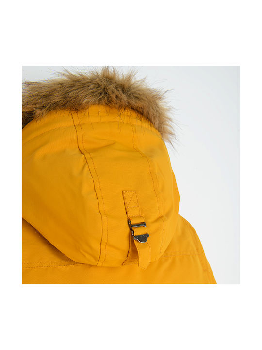 Kids Casual Coat with Hooded Yellow