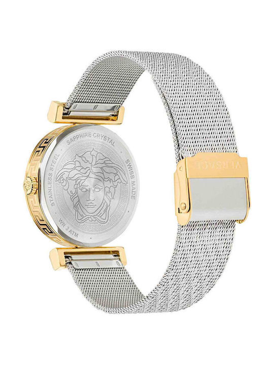 Versace Damen Uhr mit Silber Metallarmband
