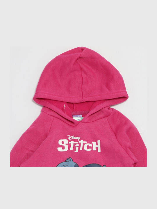 Kids Sweatshirt with Hood and Pockets Pink Lilo & Stitch