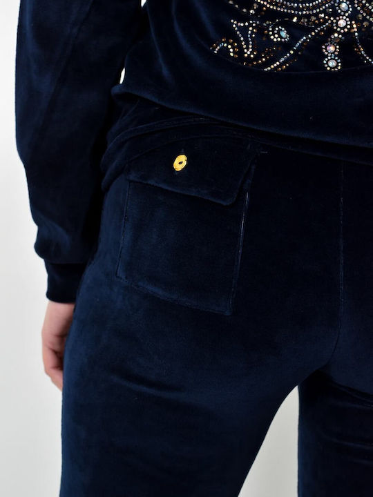 Jogginganzug Samt Dark Blue