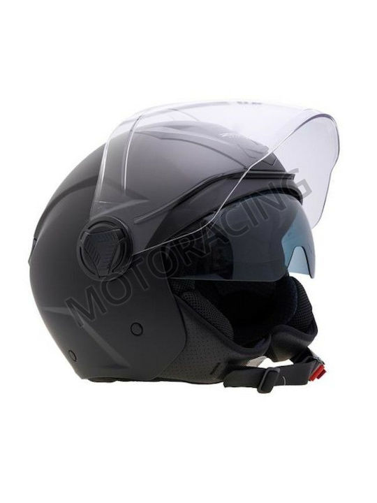 Zen ZN-760 Μαύρο Ματ Κράνος Μηχανής Jet ECE 22.05 1200gr με Sunvisor