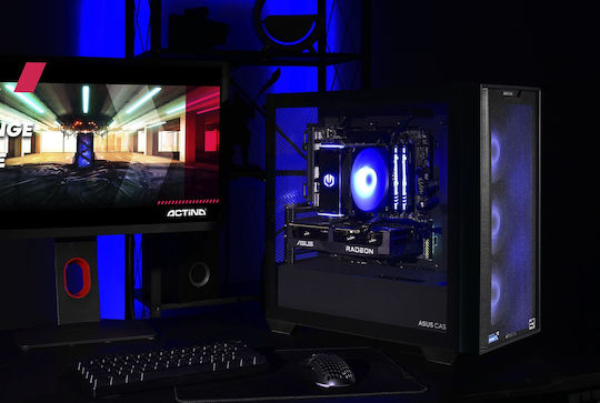 Actina 5901443335832 Gaming Desktop PC (Ryzen 5-5600/16GB DDR4/1TB SSD/Radeon RX 7600/No OS)