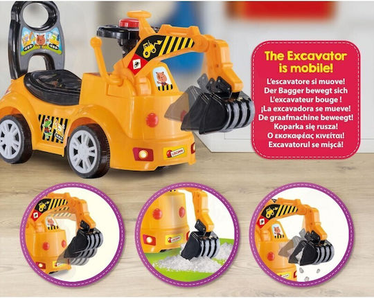 Lisciani Giochi Carotina Baby Bulldozer Autos Ride On Für 18+ Monate Mit Geräuschen Gelb