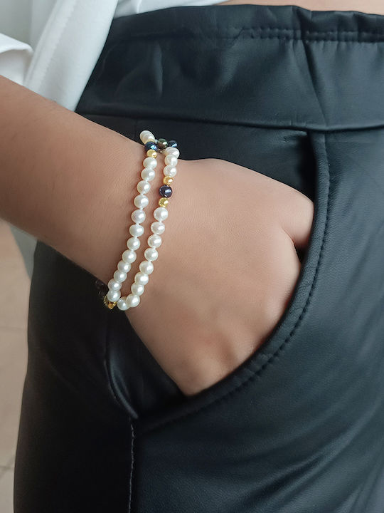 Margaritari Bracelet made of Gold 14K with Pearls