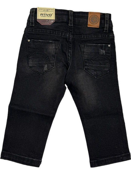 Kinder Schlaghose Jeans Schwarz
