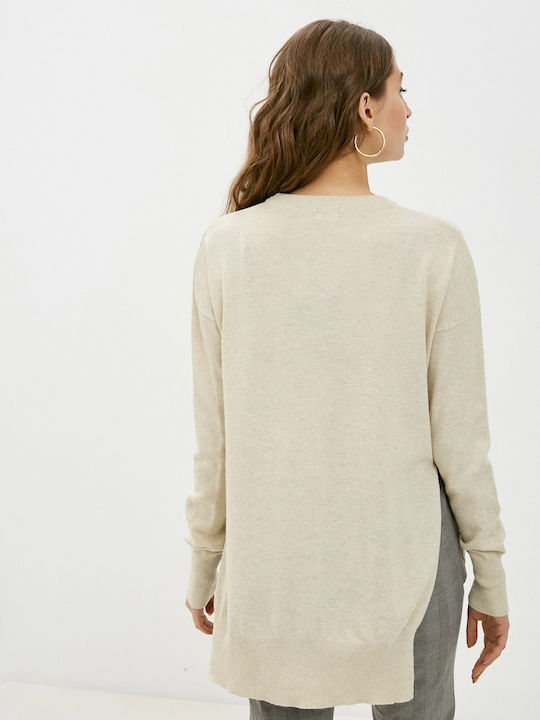 Sublevel Women's Long Sleeve Sweater Beige