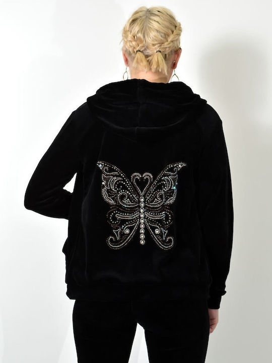 Комплект анцуг Велур Black Strass Butterfly