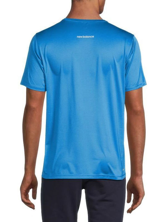 New Balance Accelerate Ανδρικό T-shirt Κοντομάνικο Μπλε