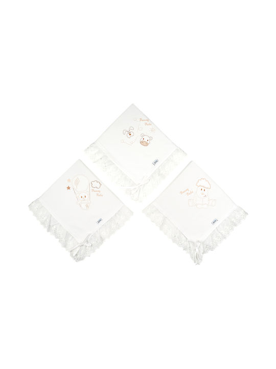 Bunny Bebe Pique Swaddle Wrap White