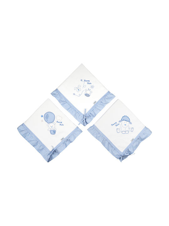 Bunny Bebe Pique Swaddle Wrap Σιέλ