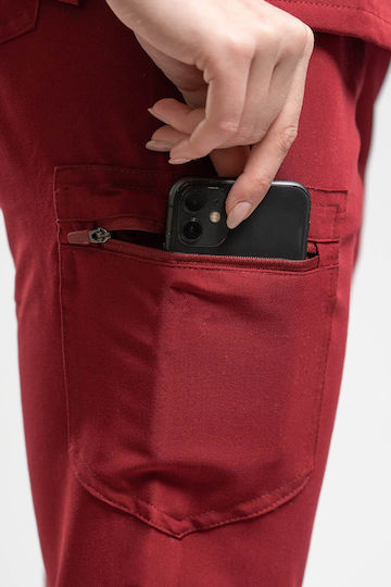 Dr. Scrub Femei Pantaloni medicali Burgundy