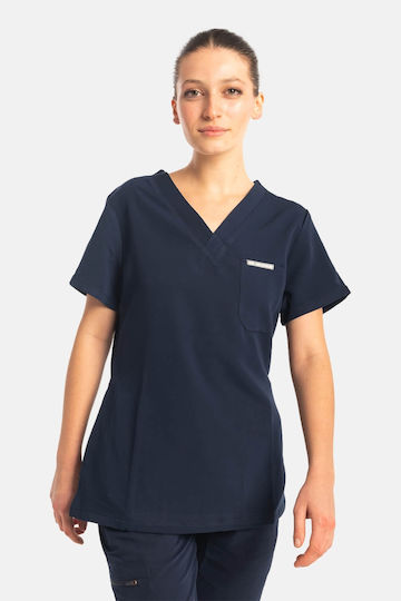 Dr. Scrub Γυναικεία Ιατρική Μπλούζα Navy Μπλε