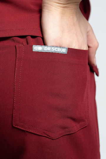 Dr. Scrub Femei Pantaloni medicali Burgundy