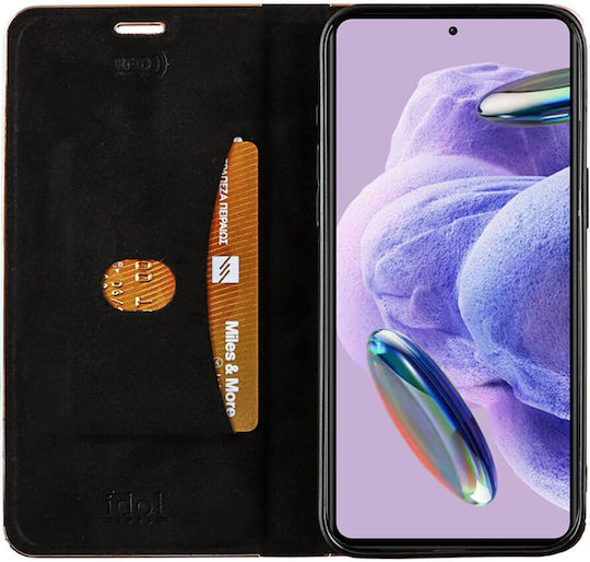 Idol 1991 Anti-rfid Book Synthetic Leather Black (Redmi Note 12 Pro 5G)
