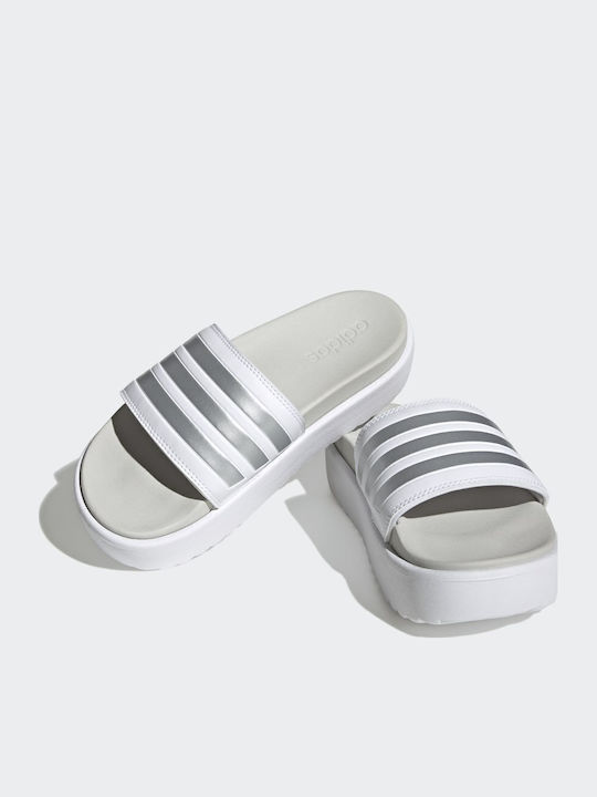 Adilette Women's Platform Slides White