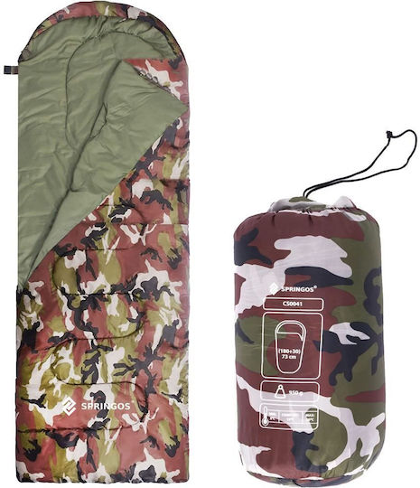 Springos Sac de dormit Single 2 Sezoane Camouflage