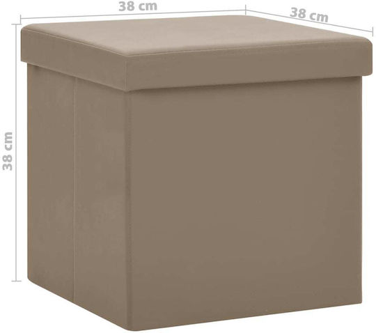 vidaXL Wooden Storage Box with Lid Brown 38x38x38cm 2pcs
