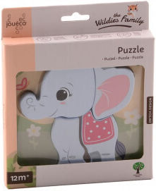 Детски Пъзел с Шипове Wildies Family за 1+ Години 4бр (Различни Видове) 1 бр. Joueco