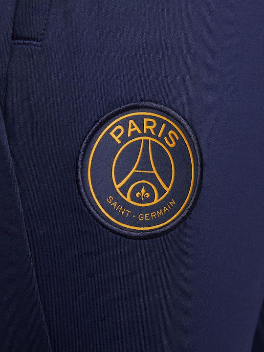 Paris Saint-germain Strike Ποδοσφαιρικό Παντελόνι Φόρμας Dri-Fit με Λάστιχο Μπλε