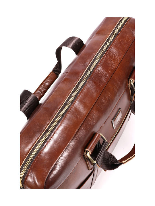 Leather Men's Briefcase Brown