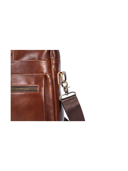 Leather Men's Briefcase Brown