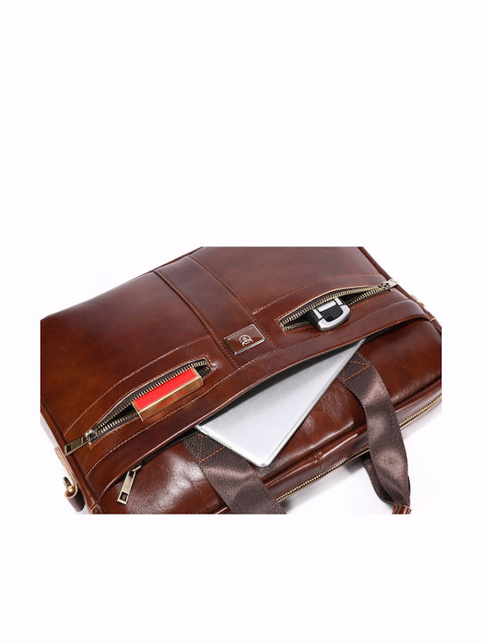 Leather Men's Briefcase Brown