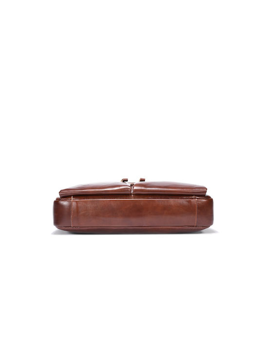 Leather Men's Briefcase Brown