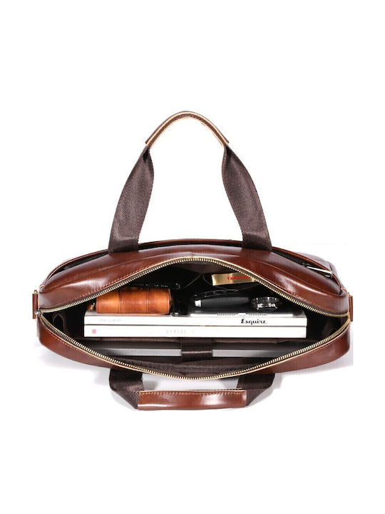 Leather Men's Briefcase Brown
