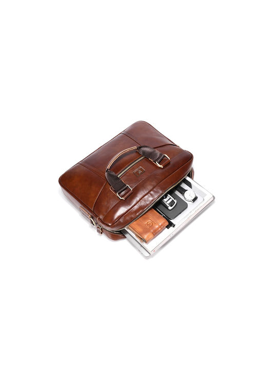 Leather Men's Briefcase Brown